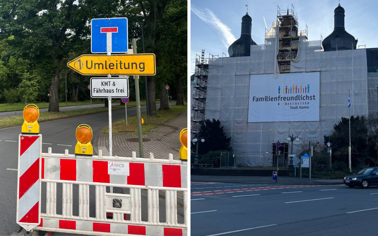 Sowohl am Rathaus als auch auf der Fährstraße wird gerade viel umgebaut.