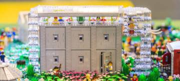 Ein Nachbau aus Legosteinen des Hammer Glaselefanten