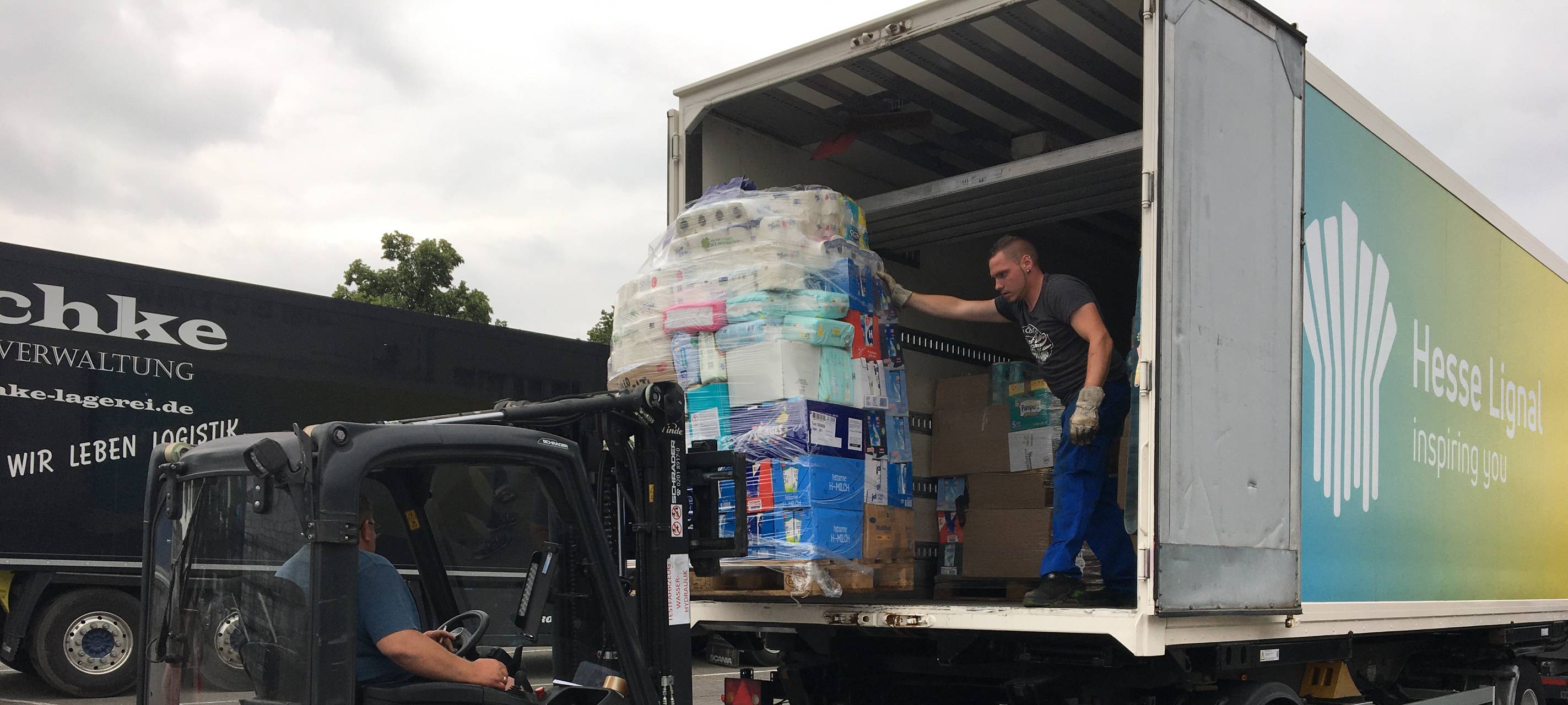 Firma Jäschke aus Hamm hat 300 Tonnen Hilfsgüter geliefert