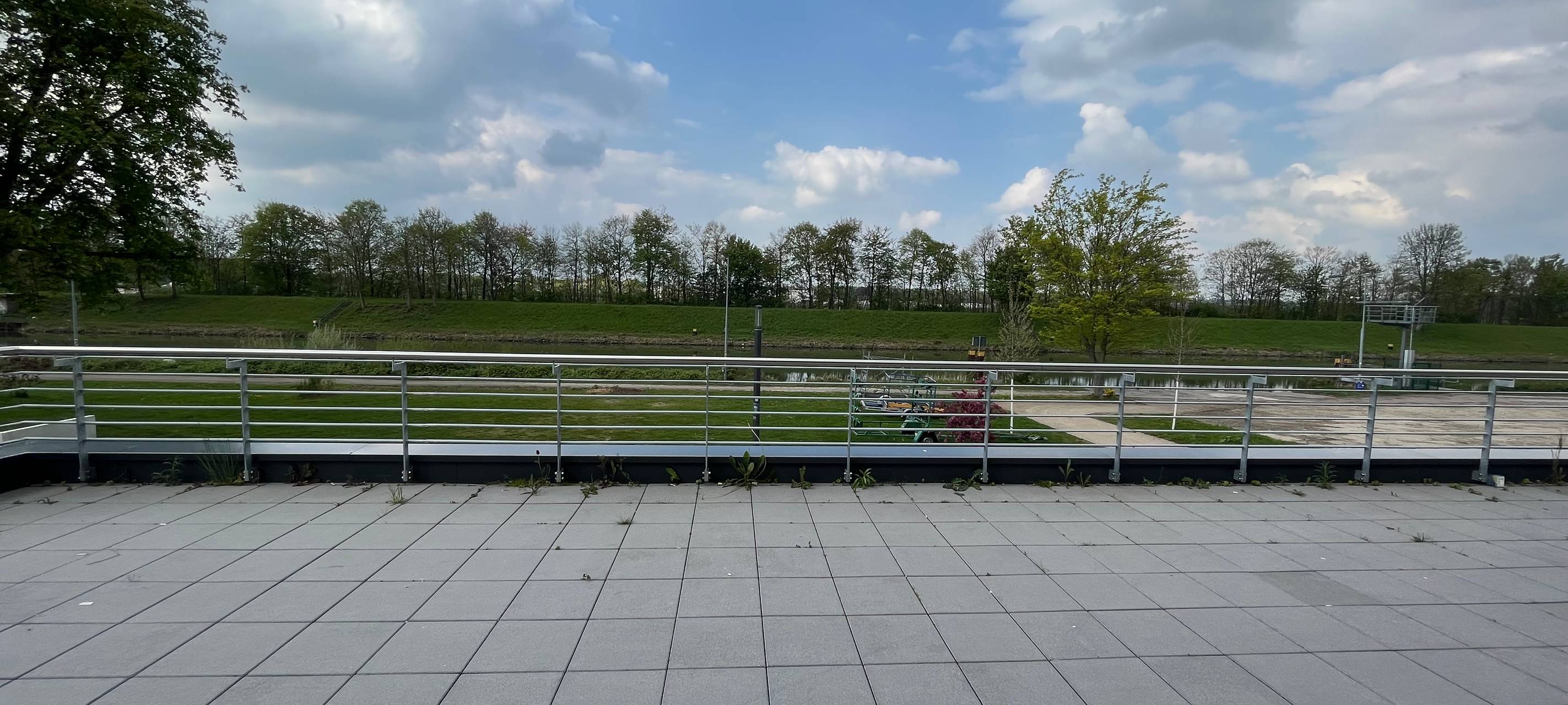 Der Blick aus dem neuen R-Café.