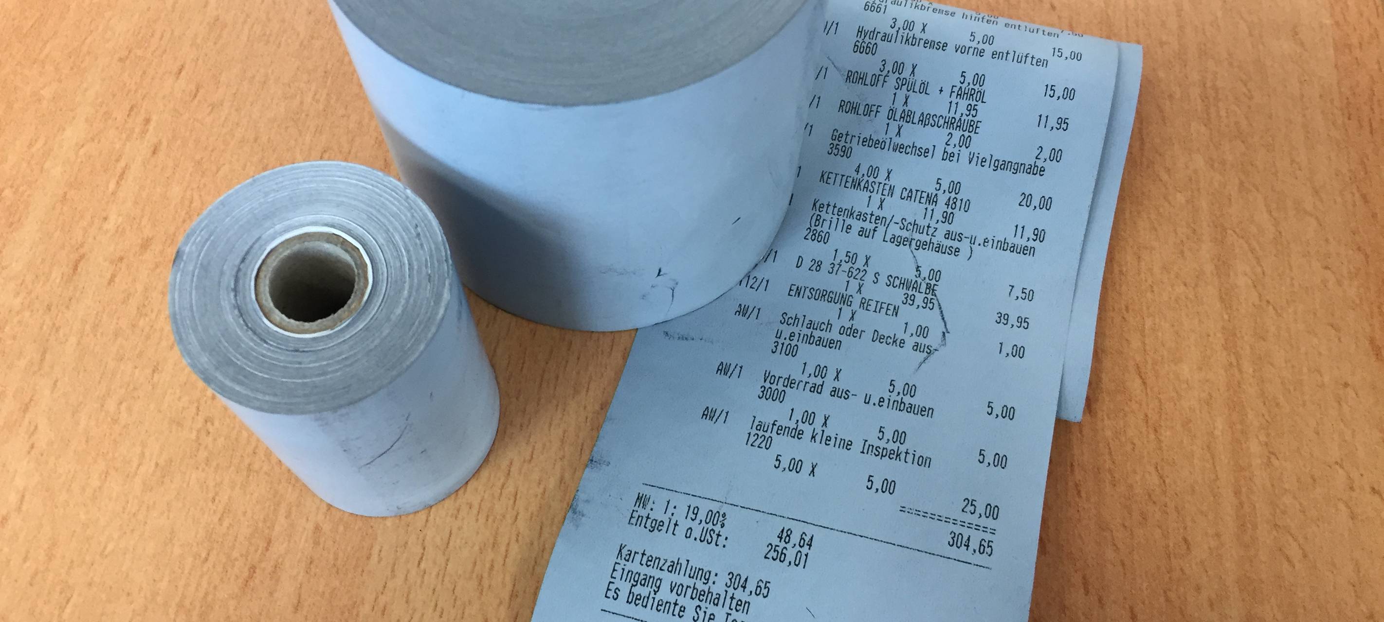 Öko-Kassenbons gibt es auch in einigen Hammer Geschäften