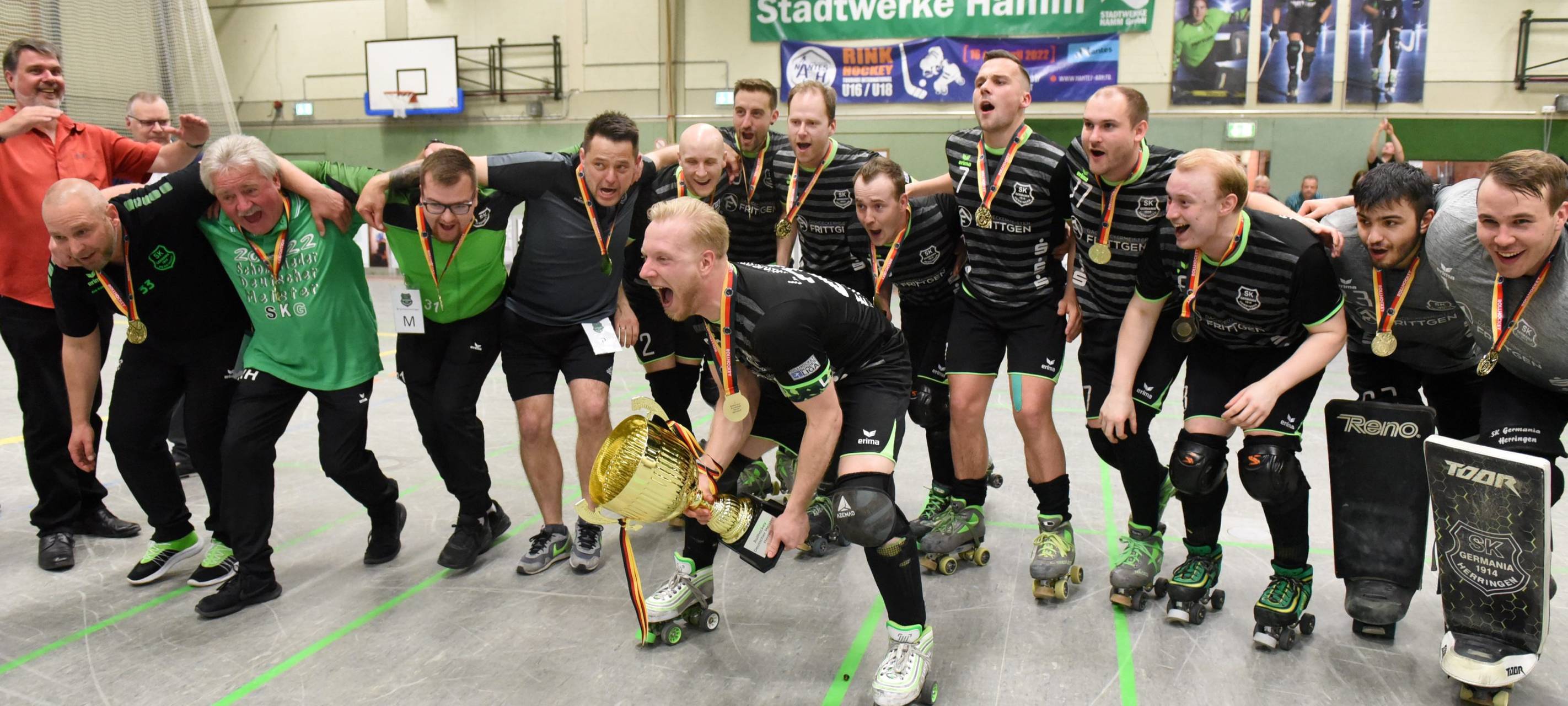 Bundesliga-Meisterschaft und Pokal im Rollhockey: SK Germania Herringen, © Reiner Mroß/Digitalbild