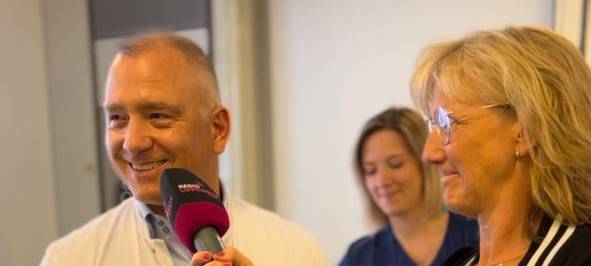 Die Lippewelle-Brötchenbringer zu Gast in der Unfallchirurgie der St. Barbara-Klink Hamm