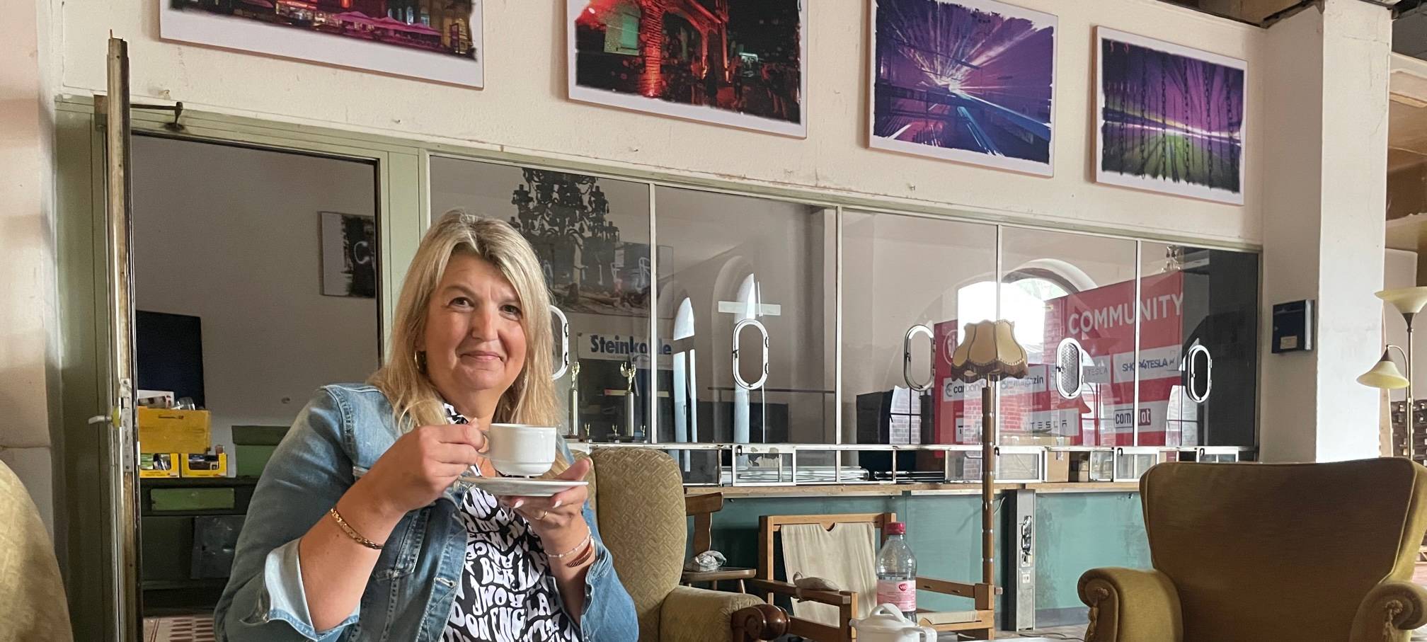 Manuela Kapschak kurz vor der Eröffnung ihres neuen Cafés im CreativRevier in Hamm