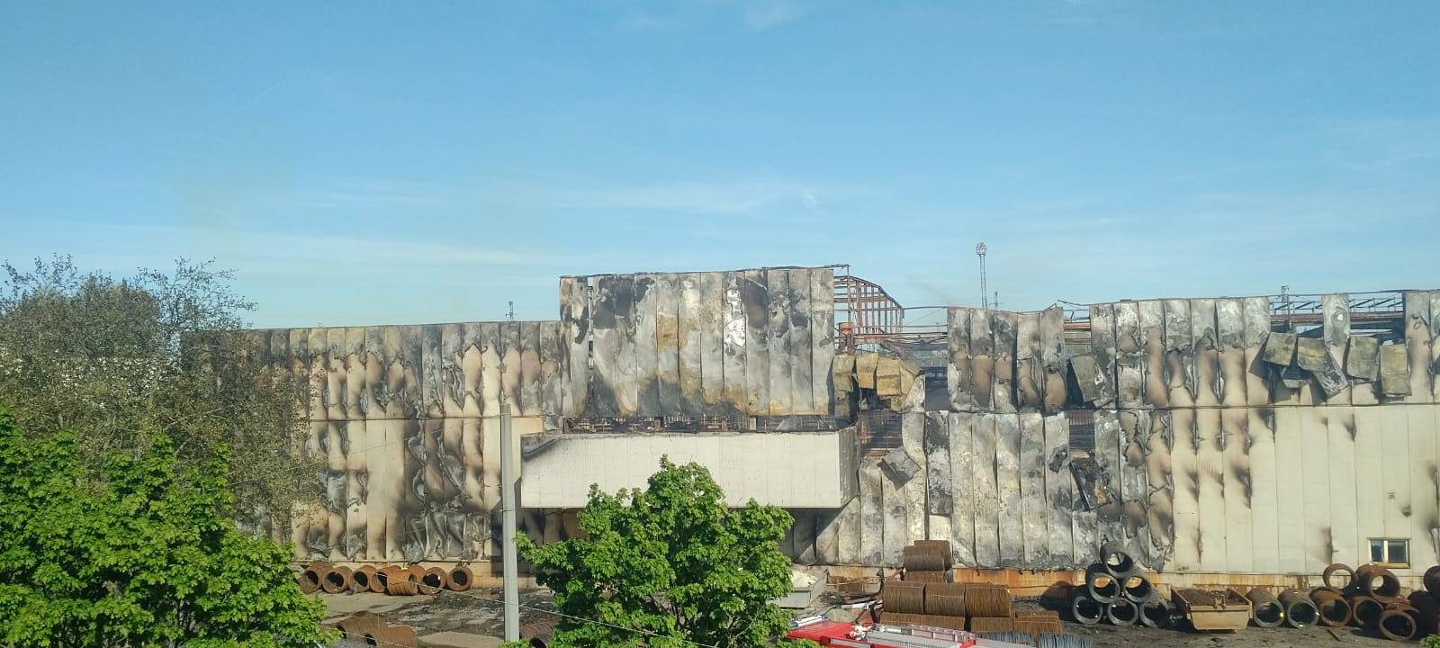 Der Brand einer WDI Halle