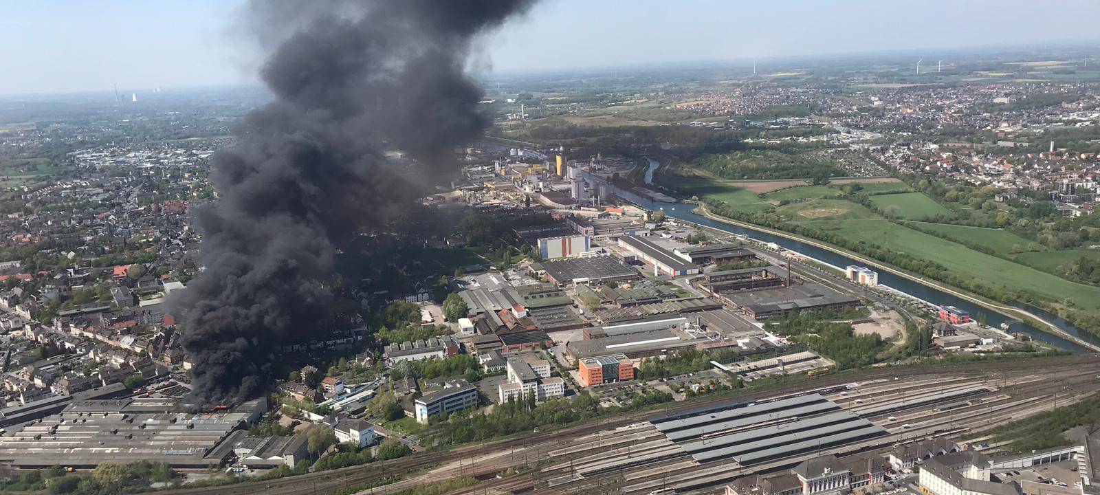 Der Brand einer WDI Halle