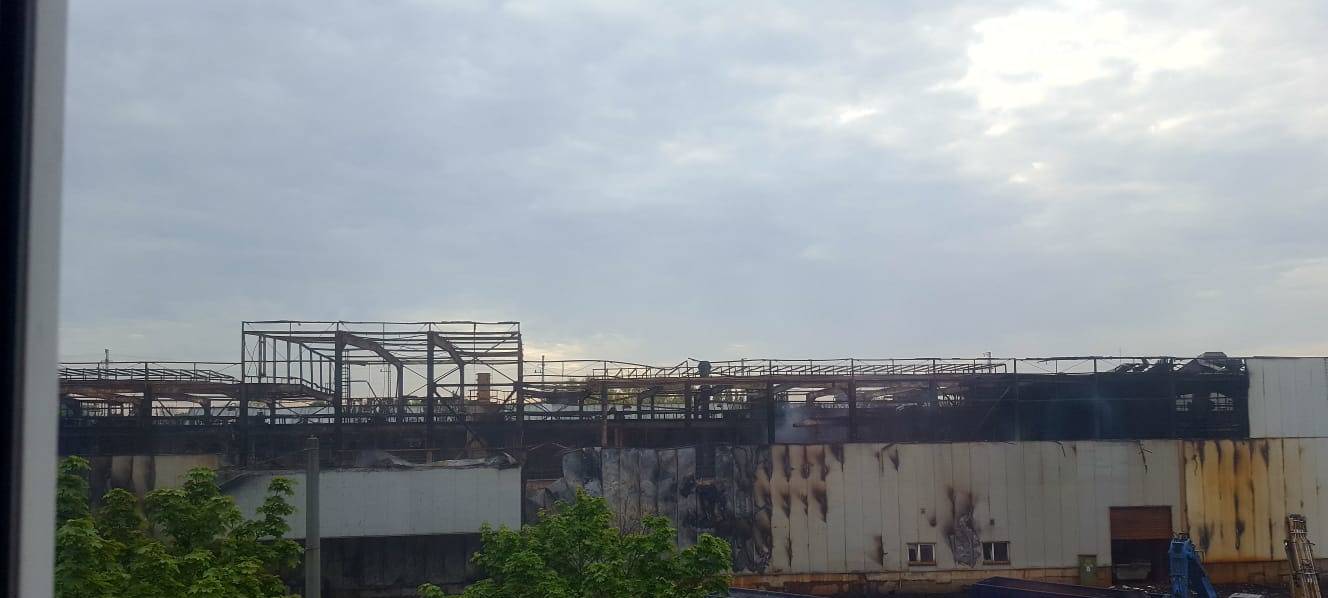 Der Brand einer WDI Halle