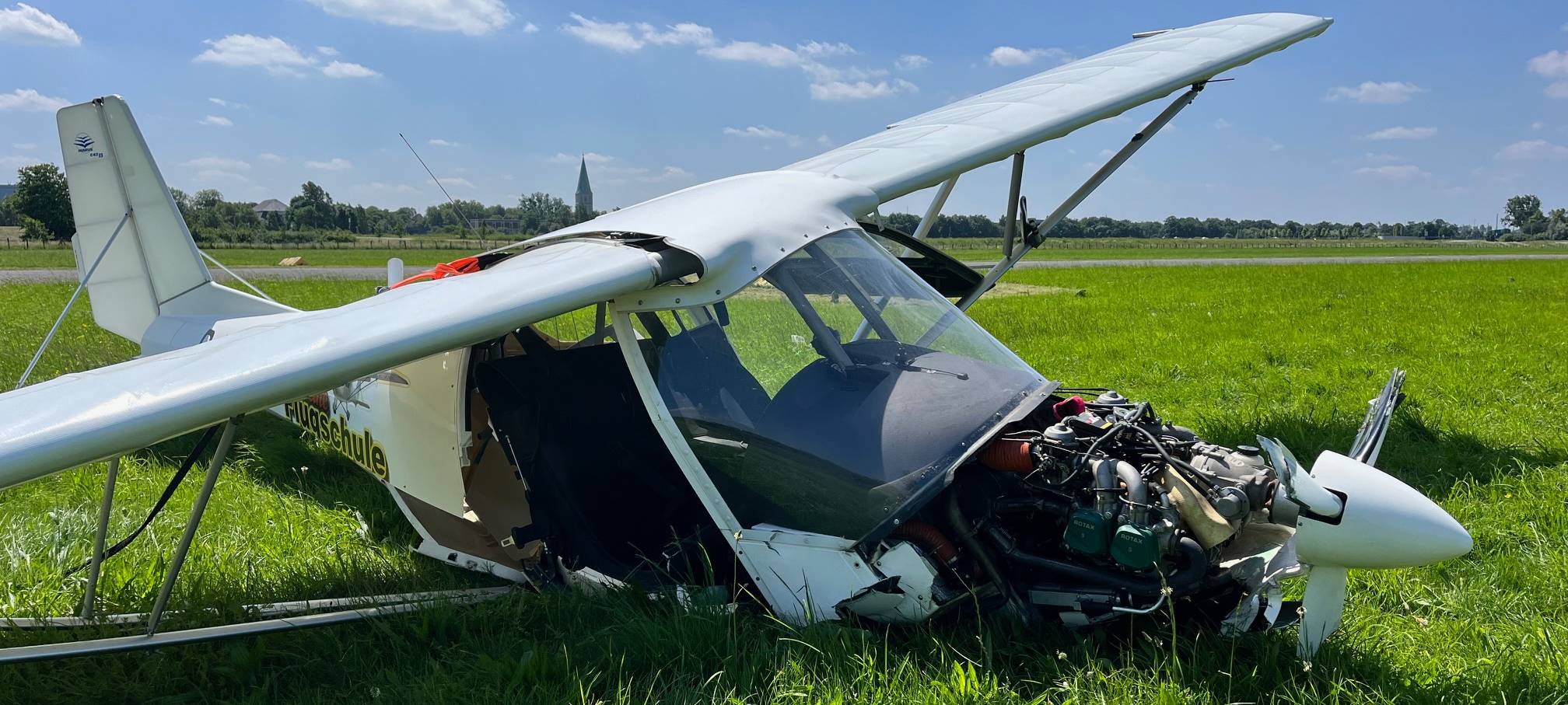 Flugzeugabsturz am Flugplatz in Hamm