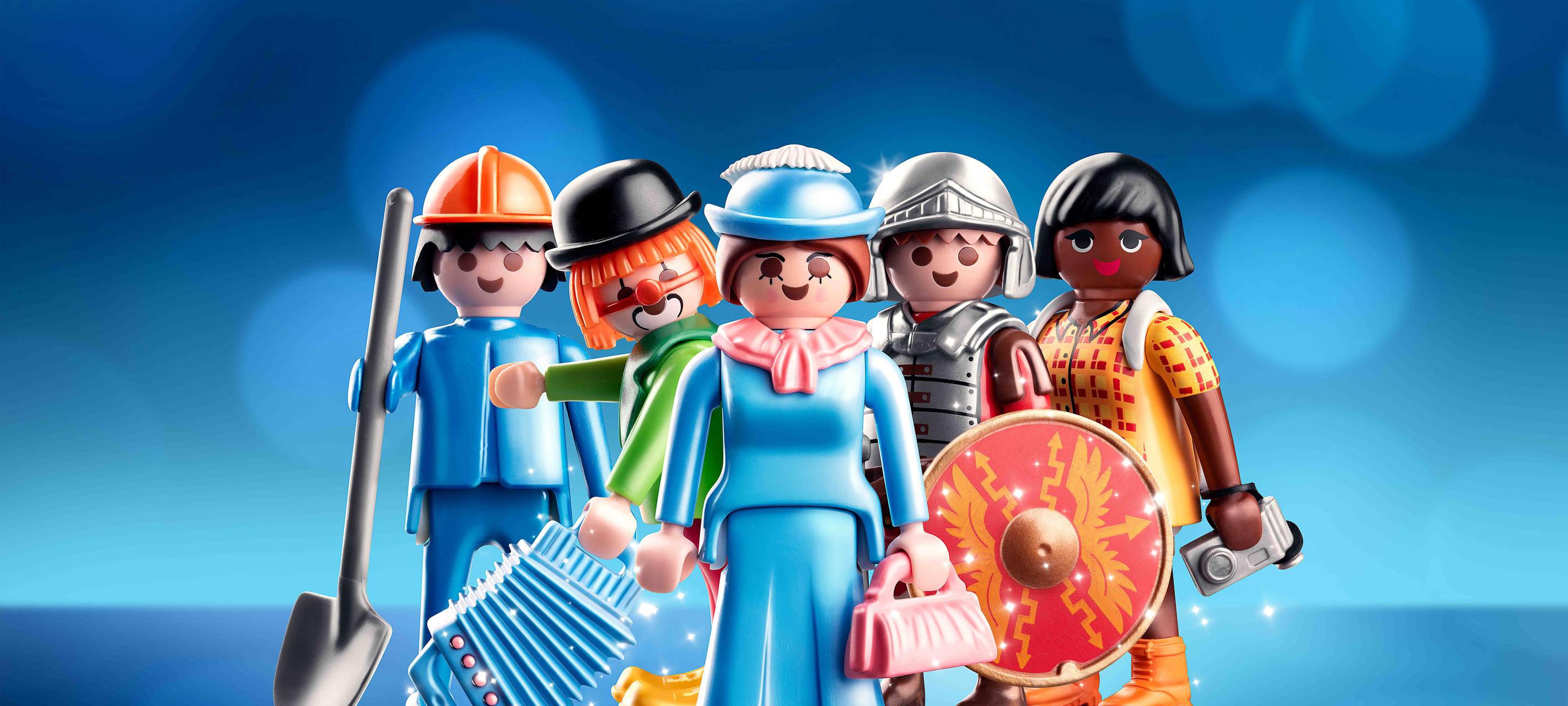Eine Gruppe Playmobil-Figuren