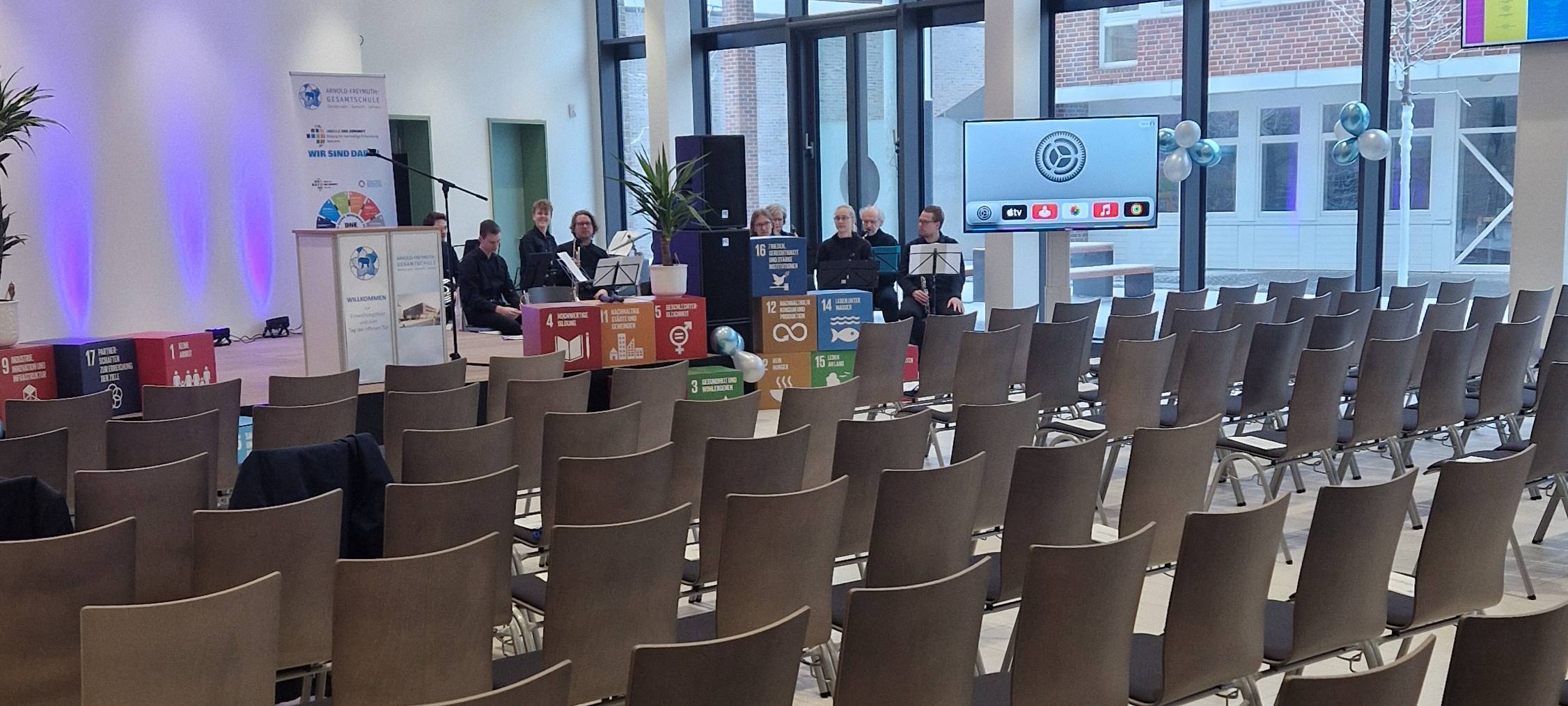 Aula in der Arnold-Freymuth-Schule