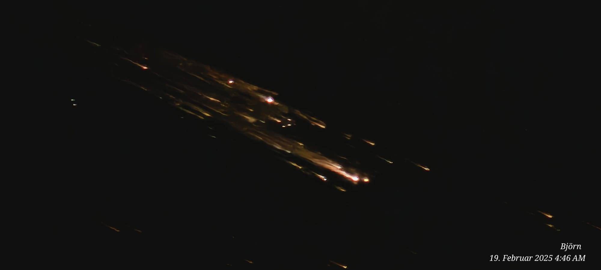 Raketenteile verglühen über Hamm