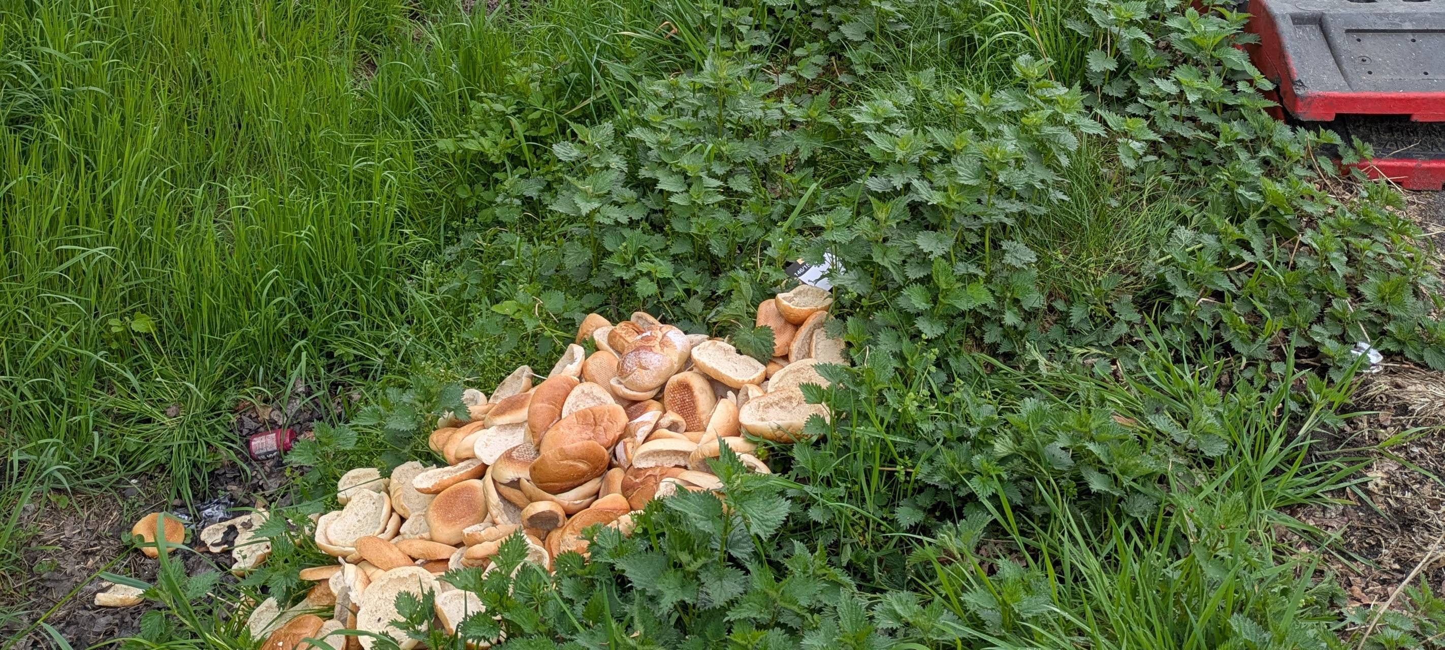 Skurrile Brötchenentsorgung in Hamm-Herringen
