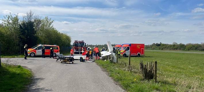 Flugzeugabsturz in Hamm - Zwei Personen verletzt