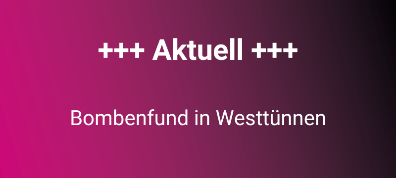 Weltkriegsbombe in Hamm Westtünnen entschärft